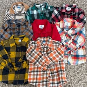 Old Navy Kids Plaid Button Down Shirts - Multicolor